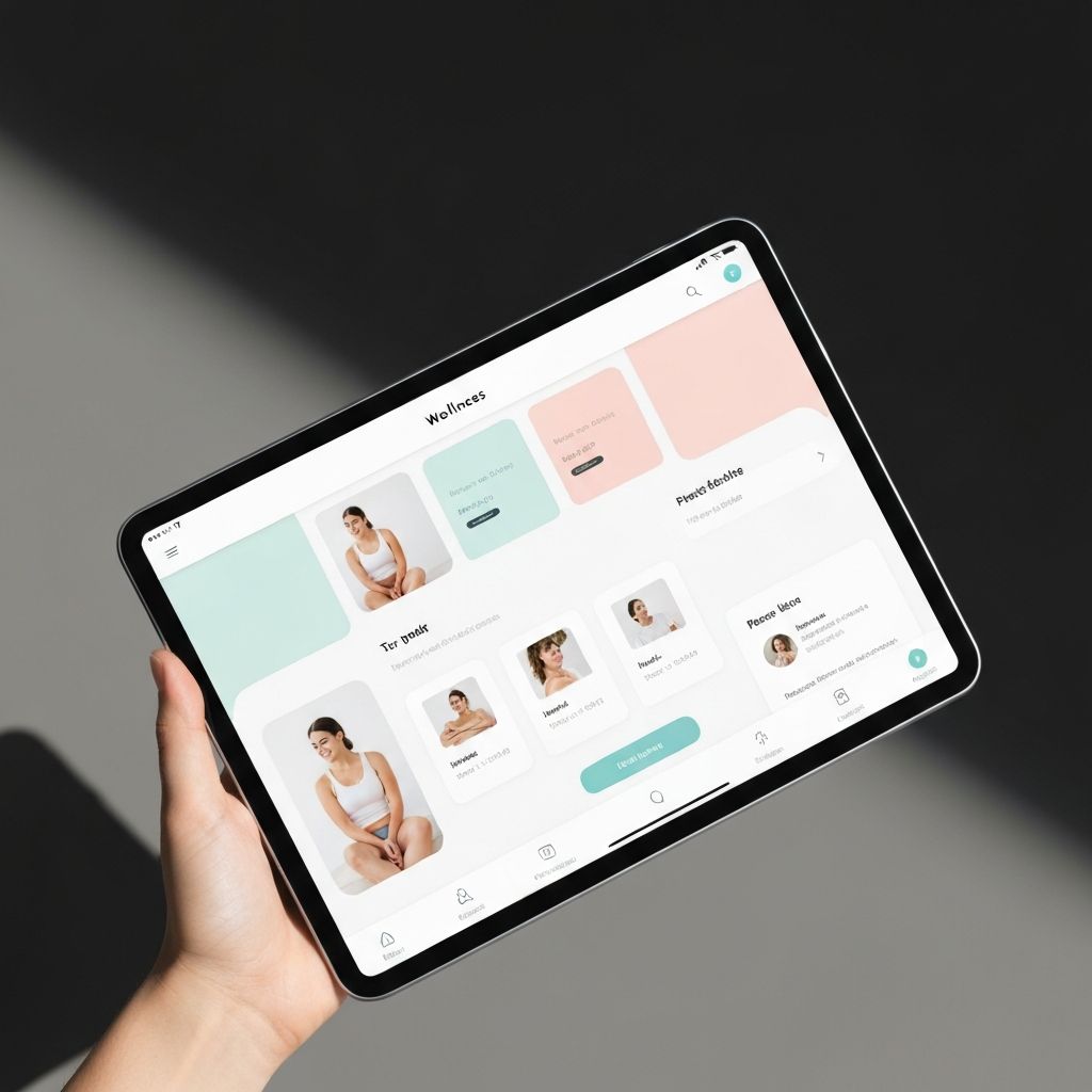 Fiklore website interface showing clean, modern design on a tablet