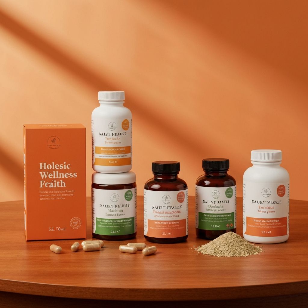 Balanced wellness kit with natural supplement variety